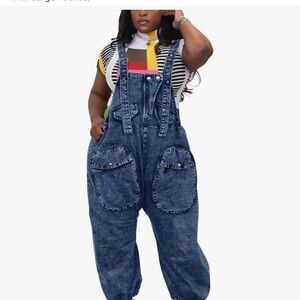 Dark Blue Denim Bib Overalls